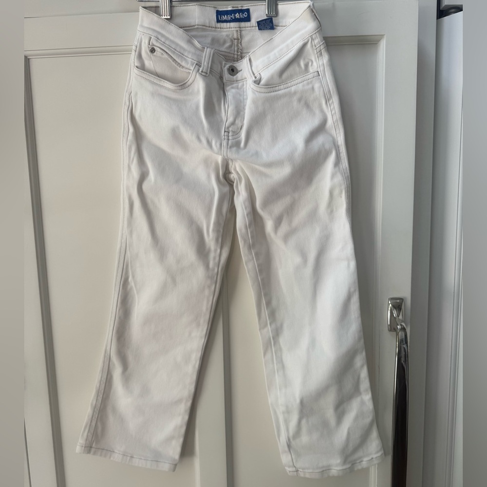 Limited Too Women's White Straight Leg Jeans